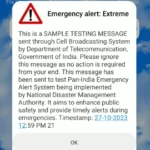 Emergency alerts System Checking in India