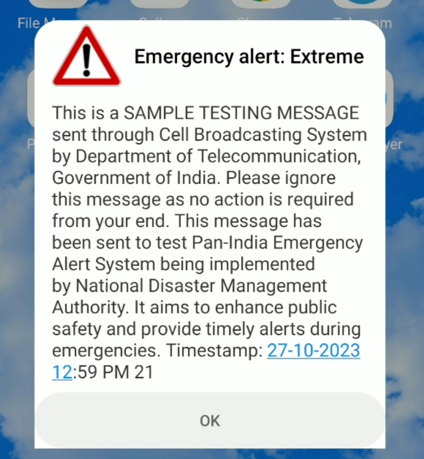 Emergency alerts System Checking in India